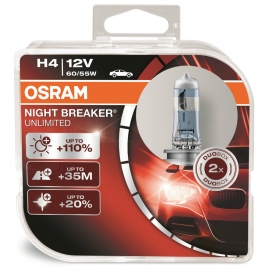 Osram Night Breaker Unlimited H4 P43t 12V 55W sada 2ks 