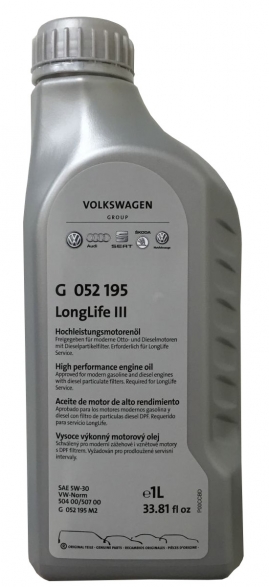 Originál VW olej 5W-30 LongLife III 1L - G052195M2